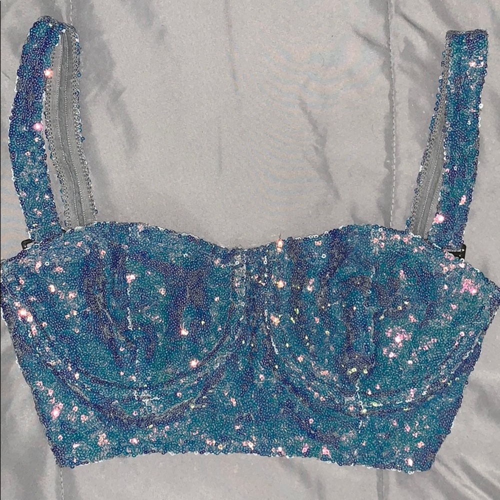For Love & Lemons Cosmo Sequin Bra